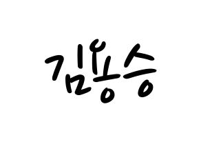 KPOP idol VERIVERY  용승 (Kim Yong-seung, Yongseung) Printable Hangul name fan sign, fanboard resources for LED Normal