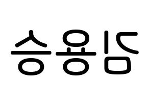KPOP idol VERIVERY  용승 (Kim Yong-seung, Yongseung) Printable Hangul name Fansign Fanboard resources for concert Reversed