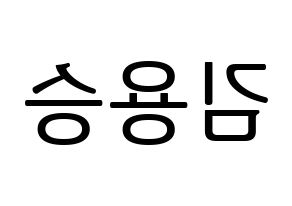 KPOP idol VERIVERY  용승 (Kim Yong-seung, Yongseung) Printable Hangul name fan sign, fanboard resources for LED Reversed