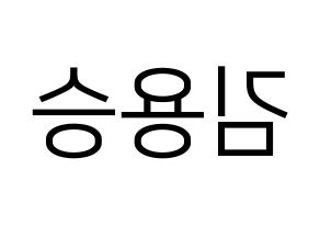 KPOP idol VERIVERY  용승 (Kim Yong-seung, Yongseung) Printable Hangul name fan sign, fanboard resources for LED Reversed