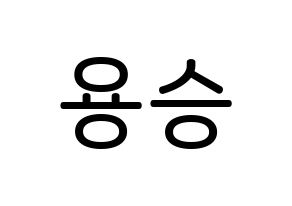 KPOP idol VERIVERY  용승 (Kim Yong-seung, Yongseung) Printable Hangul name Fansign Fanboard resources for concert Normal