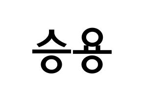 KPOP idol VERIVERY  용승 (Kim Yong-seung, Yongseung) Printable Hangul name Fansign Fanboard resources for concert Reversed