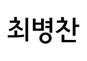 KPOP idol VICTON  최병찬 (Choi Byung-chan, Choi Byung-chan) Printable Hangul name Fansign Fanboard resources for concert Normal