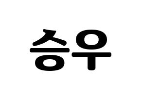 KPOP idol VICTON  한승우 (Han Seung-woo, Han Seung-woo) Printable Hangul name fan sign, fanboard resources for light sticks Normal