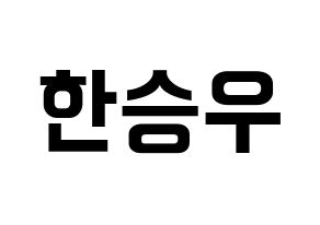 KPOP idol VICTON  한승우 (Han Seung-woo, Han Seung-woo) Printable Hangul name fan sign, fanboard resources for concert Normal