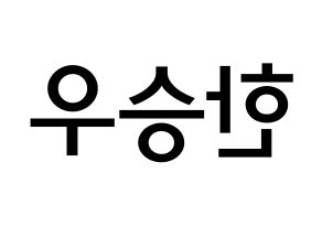 KPOP idol VICTON  한승우 (Han Seung-woo, Han Seung-woo) Printable Hangul name Fansign Fanboard resources for concert Reversed