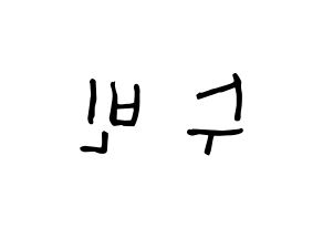 KPOP idol VICTON  정수빈 (Jung Su-bin, Jung Su-bin) Printable Hangul name Fansign Fanboard resources for concert Reversed