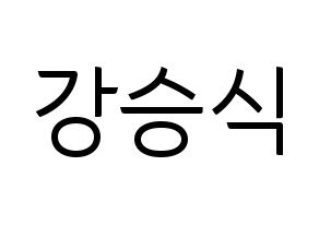 KPOP idol VICTON  강승식 (Kang Seung-sik, Kang Seung-sik) Printable Hangul name fan sign, fanboard resources for light sticks Normal