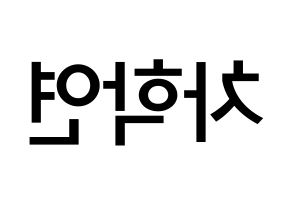 KPOP idol VIXX  엔 (Cha Hack-yeon, N) Printable Hangul name Fansign Fanboard resources for concert Reversed
