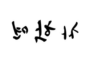 KPOP idol VIXX  엔 (Cha Hack-yeon, N) Printable Hangul name fan sign & fan board resources Reversed