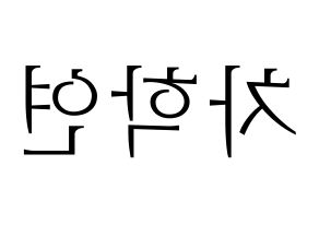 KPOP idol VIXX  엔 (Cha Hack-yeon, N) Printable Hangul name fan sign & fan board resources Reversed