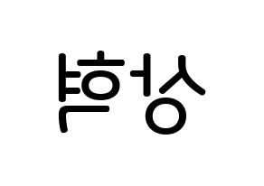 KPOP idol VIXX  혁 (Han Sang-hyuk, HYUK) Printable Hangul name Fansign Fanboard resources for concert Reversed