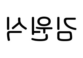 KPOP idol VIXX  라비 (Kim Won-shik, RAVI) Printable Hangul name Fansign Fanboard resources for concert Reversed