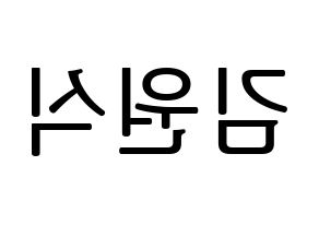 KPOP idol VIXX  라비 (Kim Won-shik, RAVI) Printable Hangul name fan sign, fanboard resources for LED Reversed