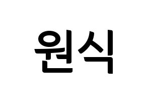 KPOP idol VIXX  라비 (Kim Won-shik, RAVI) Printable Hangul name fan sign, fanboard resources for concert Normal