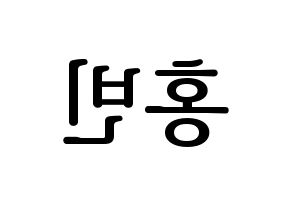 KPOP idol VIXX  홍빈 (Lee Hong-bin, HONGBIN) Printable Hangul name fan sign, fanboard resources for LED Reversed
