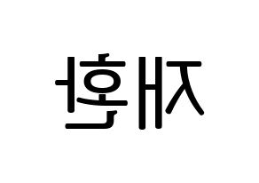 KPOP idol VIXX  켄 (Lee Jae-hwan, KEN) Printable Hangul name fan sign, fanboard resources for LED Reversed