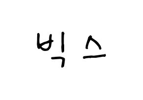 KPOP idol VIXX Printable Hangul fan sign, concert board resources for light sticks Normal