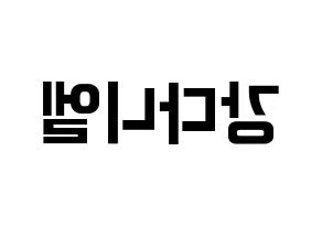 KPOP idol Wanna One  강다니엘 (Kang Daniel, Kang Daniel) Printable Hangul name fan sign, fanboard resources for concert Reversed
