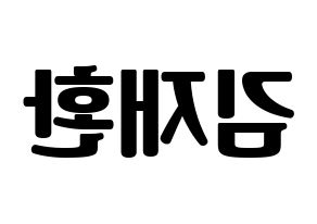 KPOP idol Wanna One  김재환 (Kim Jae-hwan, Kim Jae-hwan) Printable Hangul name fan sign, fanboard resources for light sticks Reversed
