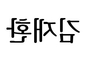 KPOP idol Wanna One  김재환 (Kim Jae-hwan, Kim Jae-hwan) Printable Hangul name fan sign, fanboard resources for LED Reversed
