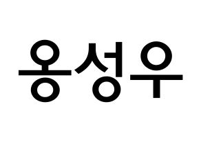 KPOP idol Wanna One  옹성우 (Ong Seong-wu, Ong Seong-wu) Printable Hangul name Fansign Fanboard resources for concert Normal