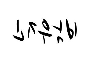 KPOP idol Wanna One  박우진 (Park Woo-jin, Park Woo-jin) Printable Hangul name fan sign, fanboard resources for concert Reversed