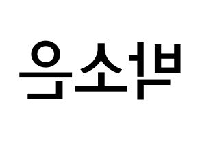 KPOP idol Weeekly  박소은 (Park So-eun, Park So-eun) Printable Hangul name Fansign Fanboard resources for concert Reversed