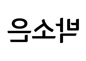 KPOP idol Weeekly  박소은 (Park So-eun, Park So-eun) Printable Hangul name fan sign, fanboard resources for concert Reversed