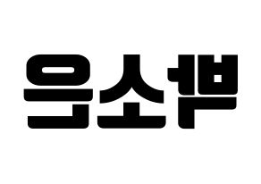 KPOP idol Weeekly  박소은 (Park So-eun, Park So-eun) Printable Hangul name fan sign, fanboard resources for light sticks Reversed
