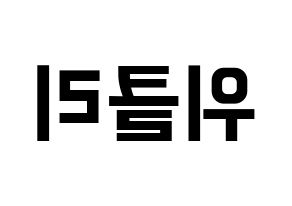 KPOP idol Weeekly Printable Hangul fan sign & fan board resources Reversed