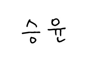 KPOP idol WINNER  강승윤 (Kang Seung-yoon, Seungyoon) Printable Hangul name fan sign, fanboard resources for concert Normal