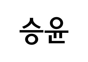 KPOP idol WINNER  강승윤 (Kang Seung-yoon, Seungyoon) Printable Hangul name Fansign Fanboard resources for concert Normal
