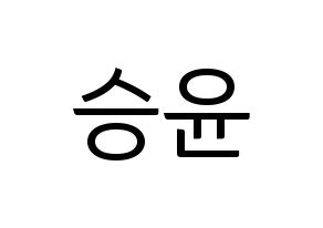 KPOP idol WINNER  강승윤 (Kang Seung-yoon, Seungyoon) Printable Hangul name fan sign, fanboard resources for light sticks Normal