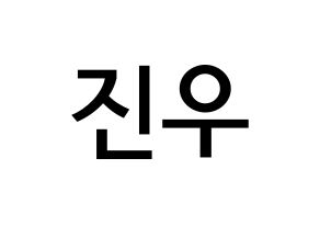 KPOP idol WINNER  김진우 (Kim Jin-woo, Jinwoo) Printable Hangul name Fansign Fanboard resources for concert Normal
