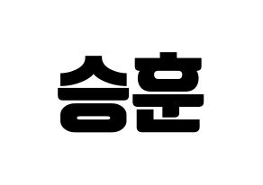 KPOP idol WINNER  이승훈 (Lee Seung-hoon, Seunghoon) Printable Hangul name fan sign, fanboard resources for light sticks Normal