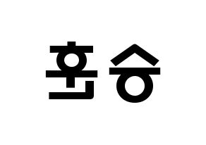 KPOP idol WINNER  이승훈 (Lee Seung-hoon, Seunghoon) Printable Hangul name fan sign & fan board resources Reversed