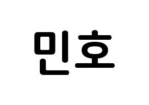 KPOP idol WINNER  송민호 (Song Min-ho, Mino) Printable Hangul name fan sign, fanboard resources for concert Normal