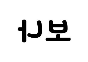 KPOP idol WJSN  보나 (Kim Ji-yeon, Bona) Printable Hangul name fan sign & fan board resources Reversed