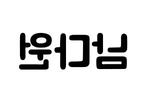 KPOP idol WJSN  다원 (Nam Da-won, Dawon) Printable Hangul name fan sign & fan board resources Reversed