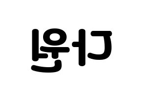 KPOP idol WJSN  다원 (Nam Da-won, Dawon) Printable Hangul name fan sign & fan board resources Reversed
