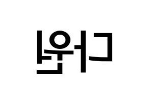 KPOP idol WJSN  다원 (Nam Da-won, Dawon) Printable Hangul name Fansign Fanboard resources for concert Reversed