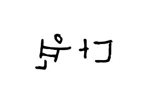 KPOP idol WJSN  다원 (Nam Da-won, Dawon) Printable Hangul name Fansign Fanboard resources for concert Reversed