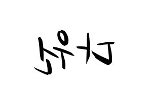 KPOP idol WJSN  다원 (Nam Da-won, Dawon) Printable Hangul name fan sign, fanboard resources for concert Reversed