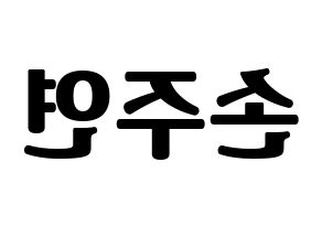 KPOP idol WJSN  은서 (Son Joo-yeon, Eunseo) Printable Hangul name fan sign, fanboard resources for light sticks Reversed