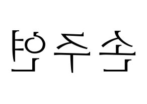 KPOP idol WJSN  은서 (Son Joo-yeon, Eunseo) Printable Hangul name fan sign & fan board resources Reversed