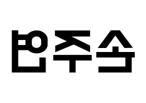 KPOP idol WJSN  은서 (Son Joo-yeon, Eunseo) Printable Hangul name fan sign, fanboard resources for light sticks Reversed