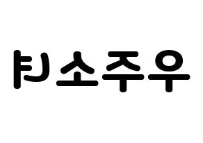 KPOP idol WJSN Printable Hangul fan sign & concert board resources Reversed