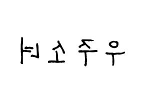 KPOP idol WJSN Printable Hangul fan sign & fan board resources Reversed