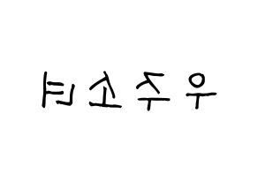 KPOP idol WJSN Printable Hangul Fansign concert board resources Reversed